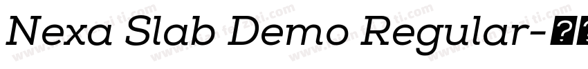 Nexa Slab Demo Regular字体转换